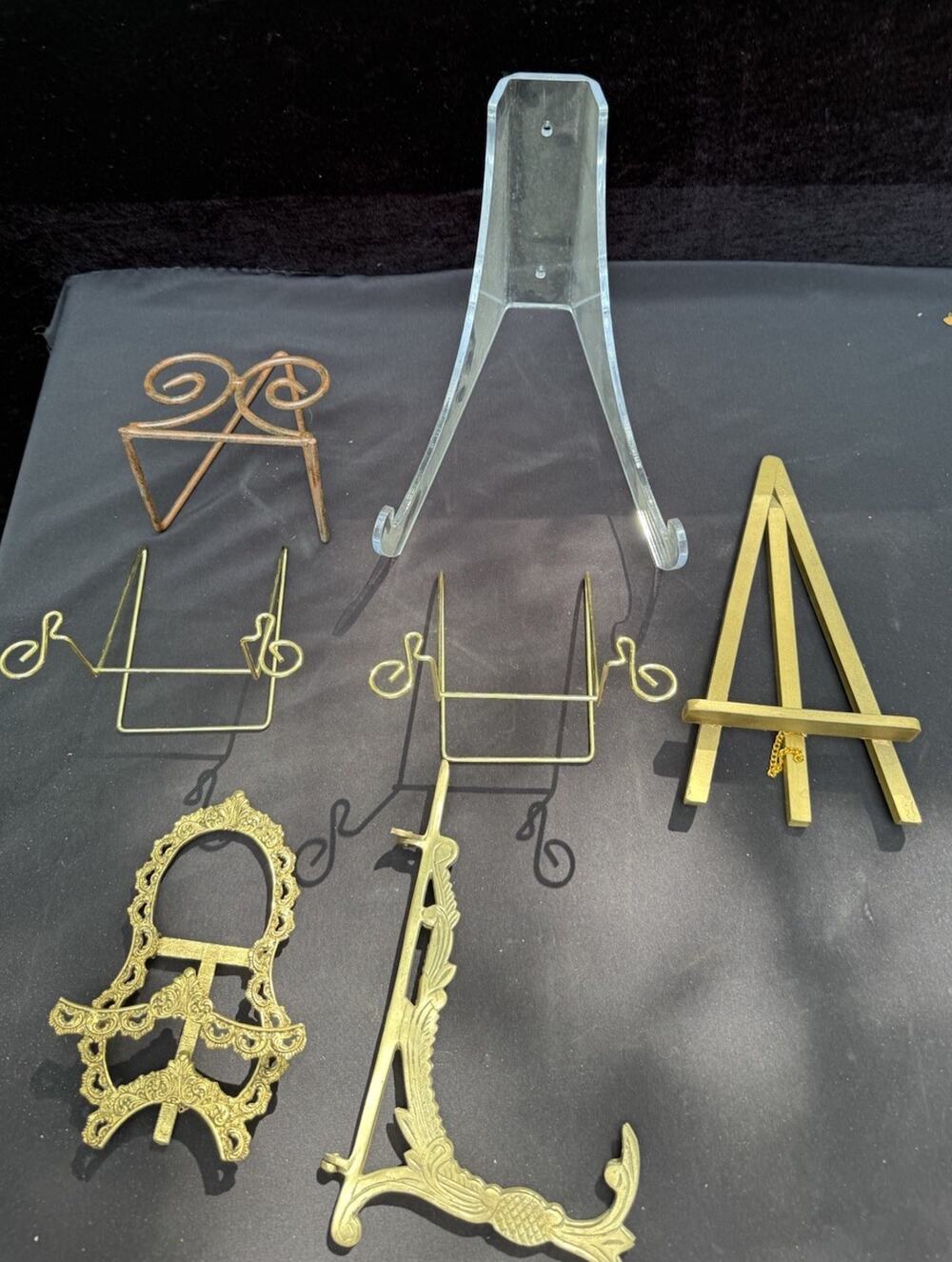 Large Lot Of Display Easel Plate Stand Ornate Designs All Sizes EUC